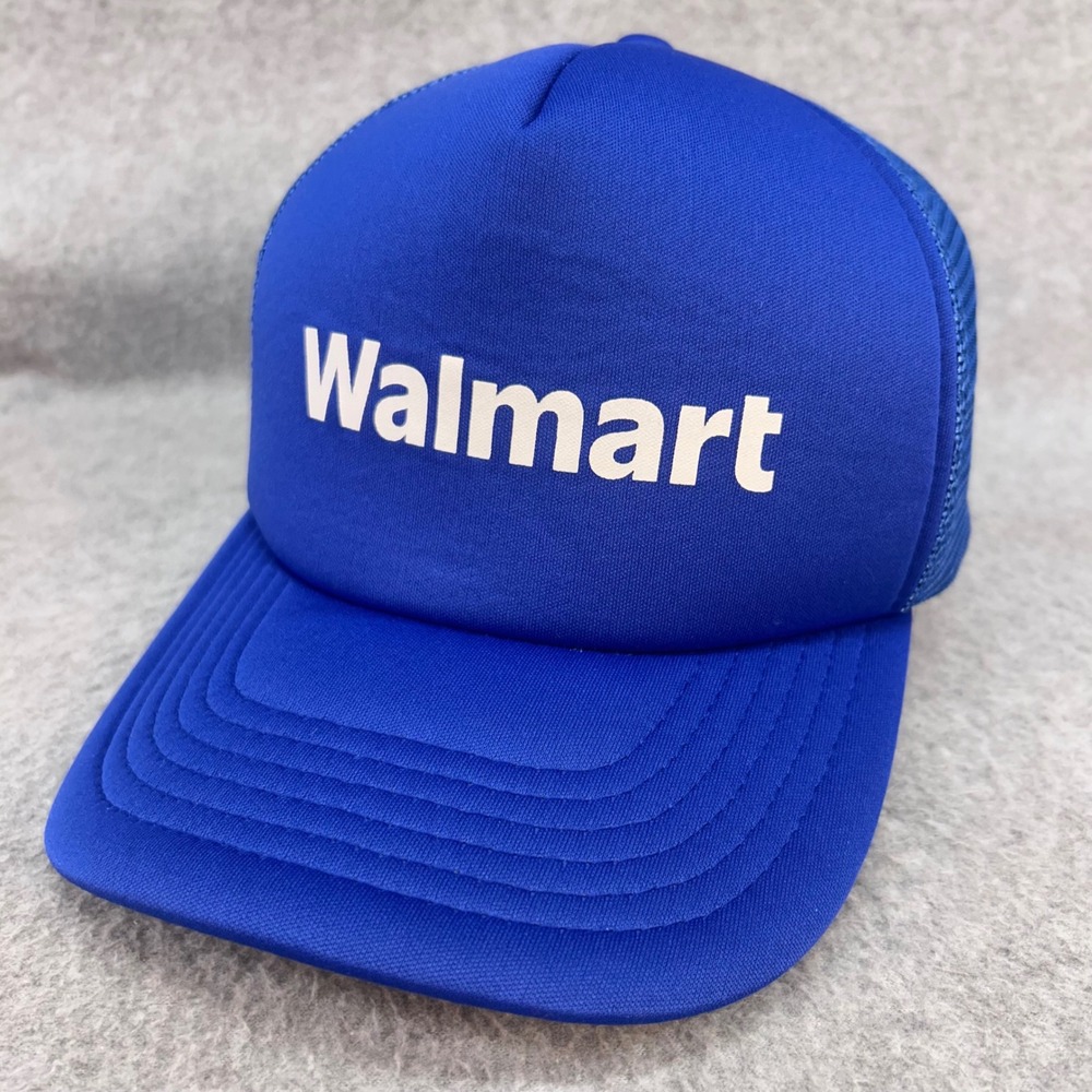 Walmart Logo Unisex Blue Walmart Trucker Hat Mesh Snapback OSFM